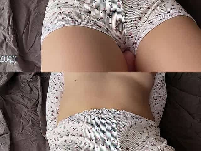 Slender Stepdaughter get Risky Creampie Climax