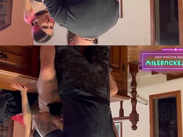 Amateur MILFs by Wifebucket - Bent over hard wood and drilled with excitement