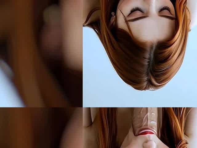 Redhead Sucks Huge Dick Creamy Finish (AI gen)