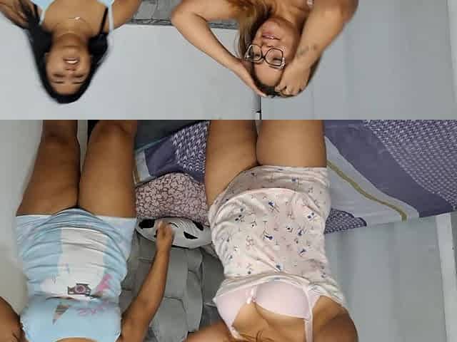 Latina BBW's Strips and Twerk Together