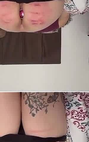 Petite Big Ass Girl Spanked Hard with Cane and Belt Full Video in Premium.