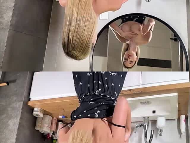 Verified Amateurs - Unplanned Sex In The Bathroom. Wet Pussy Filled With Cum