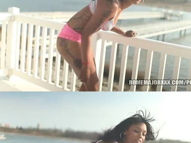 ROME Hawt Ebony Cutie Twerks and Bounces her Butt