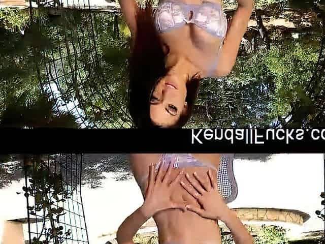 Kendall Karson shows of her super hawt legs, excellent bazookas and taut booty