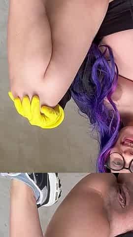 I'm in a Place in a Deserted Place Wearing Yellow Gloves and I Really Want to Have a Toilet Fetish so I Decide to Do