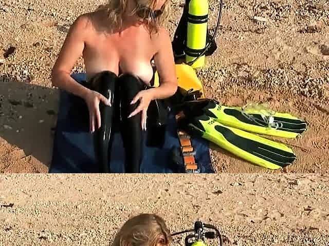 Latex Veronica black latex diving