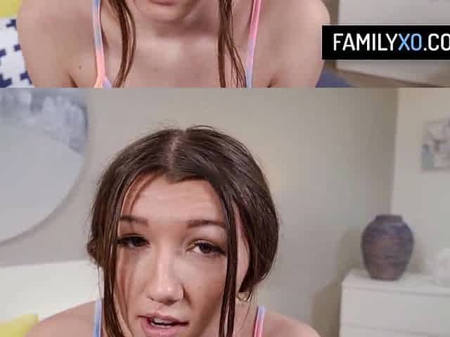 Lascivious stepdaughter gets her vagina pounded for missing class at school