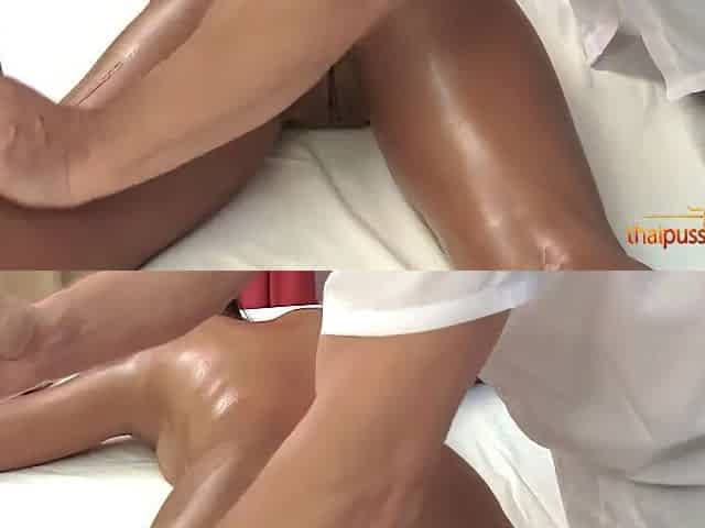Busty Thai Hottie Gets Screwed After Snatch Massage