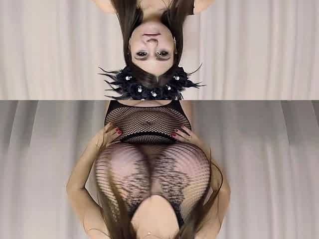 Brunette seductress working her big boobs and hot ass