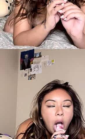 Masturbating loving babe solo toy plays with enthusiasm