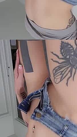 Super Tiny Sexy Shorts on Juicy Ass Tattooed Slut