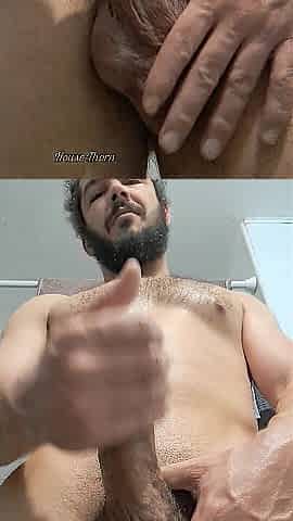 Solo Str8 Chap after shower jacking off
