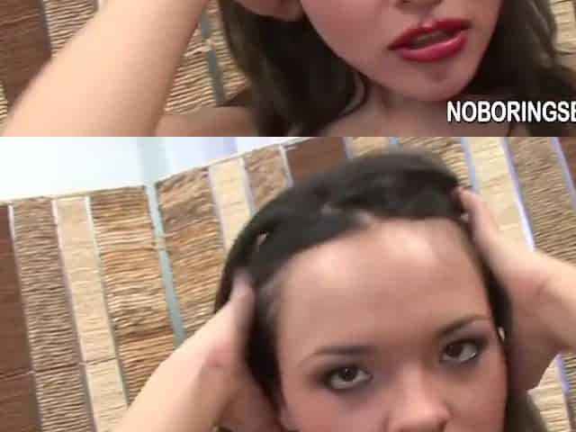 Sexy Teen 18+ With Big Tits Riding A Super Huge Dildo
