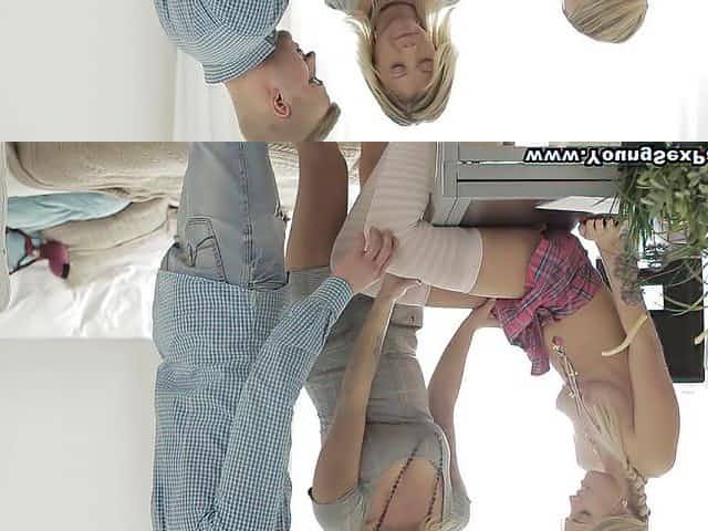 Beautiful coeds Rita Rush and Jessi Gold share one big and hard phallus