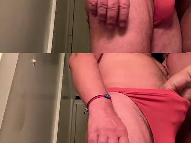 I put my thong on him and gave him a blowjob