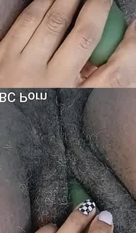 Fucking My Pussy with Powerful Vibrator Dildo