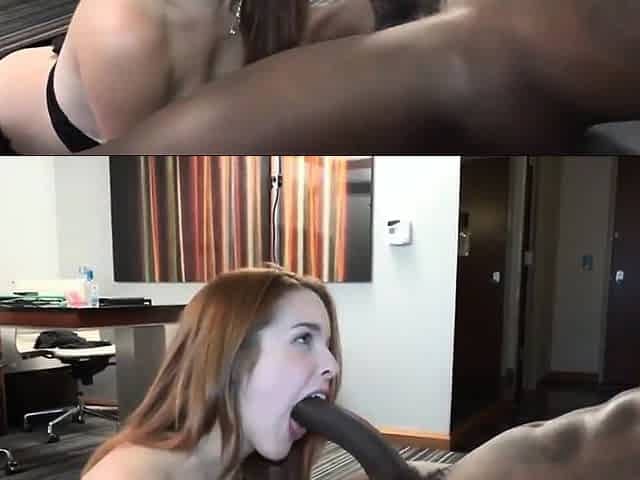 Hot ebony babe slams this big cock