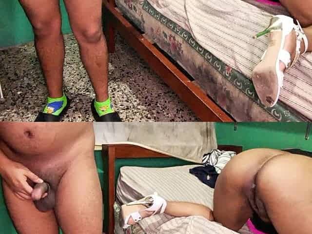 How Nice the Big-assed Tamil Girl Rides in High Heels