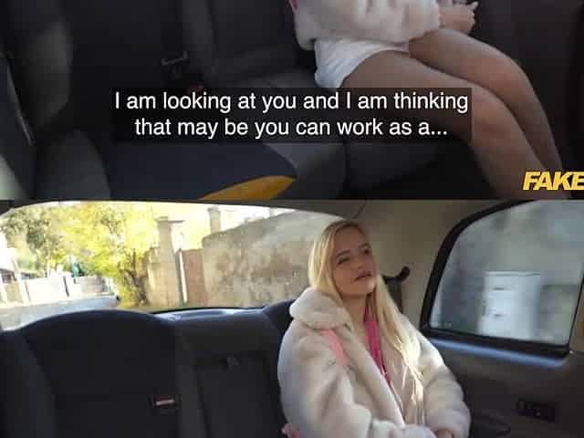 I'm the first dude to spunk inside her vagina - Fake Taxi