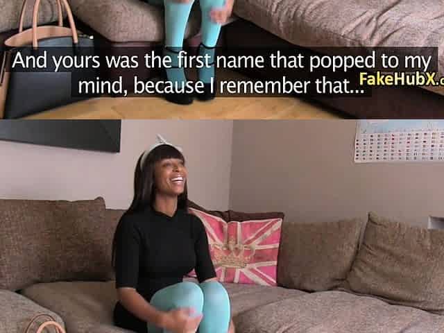 Pantyhose ebony gal assfucked on casting