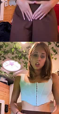 Awesome Amateur teen blonde toying pussy