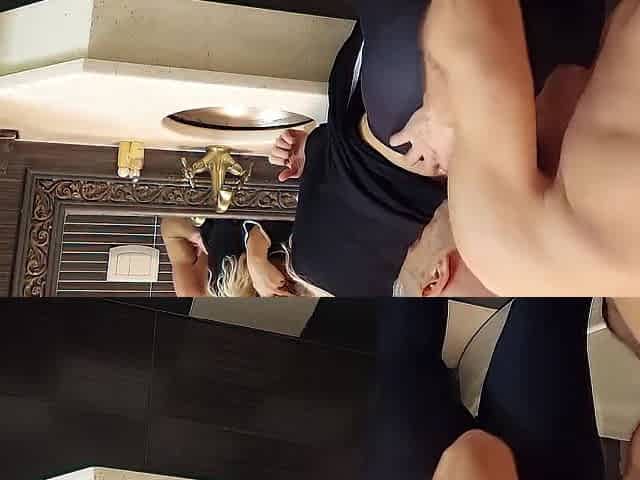 Amateur Blonde Mature Wife Enjoys Quickie In Bathroom