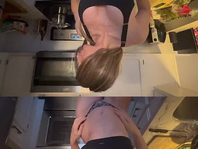 Naughty Blonde MILF Gets Horny and Naked in the Kitchen - Steamy Solo