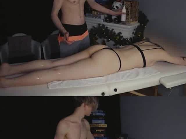 The therapeutic massage ended with an climax for her