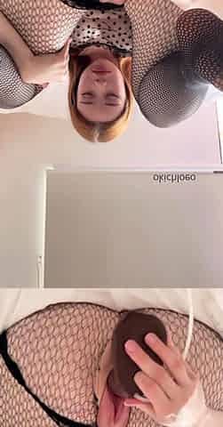 Okichloeo Takes A Massive BBC Dildo For A Messy Creampie
