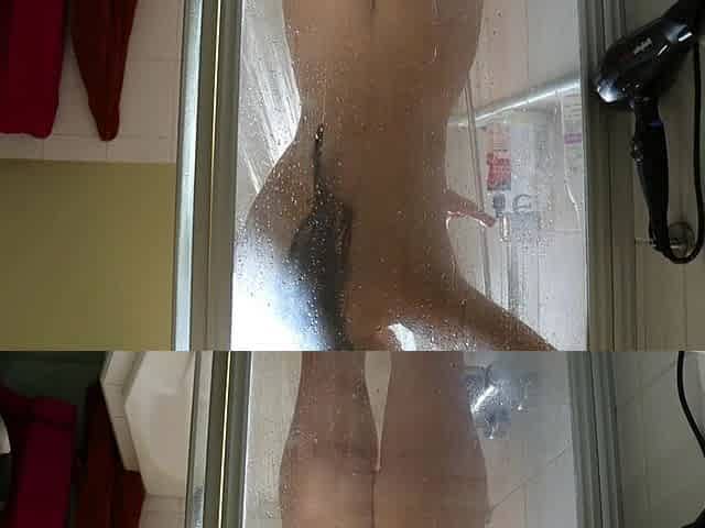 Sexy Redhead Beauty Rubs Herself with Coffee in the Shower