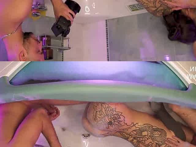 Get prepared for a crazy ride as Tattoo Marseline smashes the Jacuzzi with 2 super-naughty boys! Nigonika supplies yet again wit