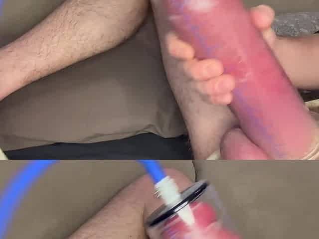 My large jock dick pump