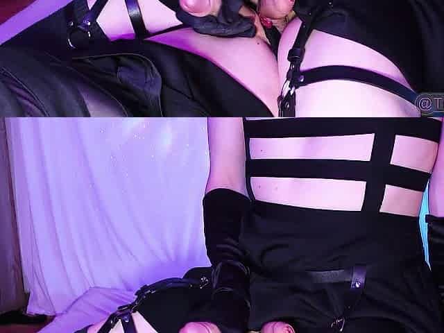 Frotting with Sex toy until we one as well as the other cum!