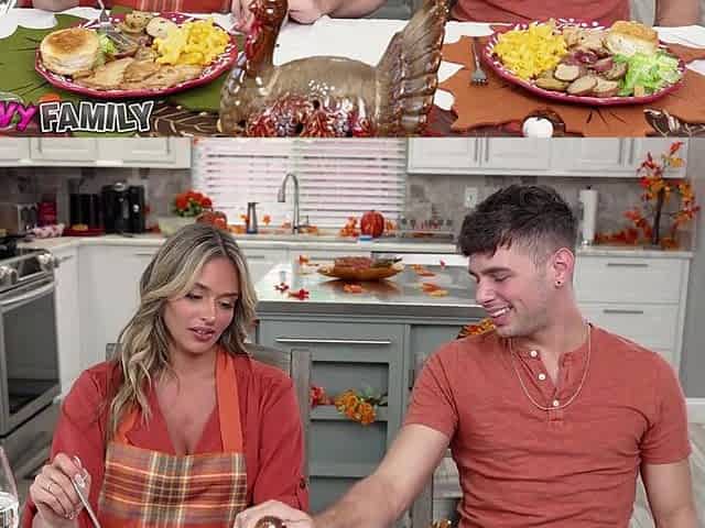 Excited Stepson Feasts on mother I'd like to fuck's Cunt for Thankgiving - Armani