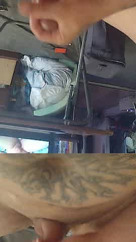 Tattoo Freak Rub His Own Ramrod On His Constricted Anal opening and Bangs Himself Then Pulls Out and Squirts