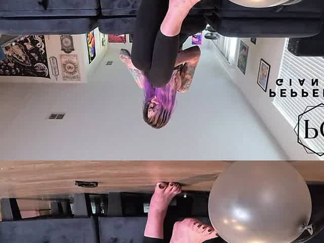 Giantess Blows up an Entire Bag of Balloons-tiny POV Foot Tease & Dirty Looks