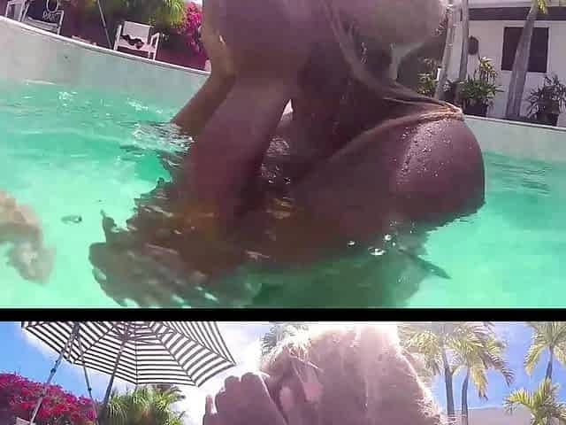 Pastel and I in the Pool at Portlock