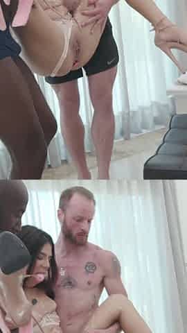 Aylla Mell in gangbang with anal and vaginal dp