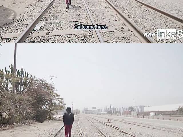 Petite Venezuelan Model Is Approached By Peruvian Near Train