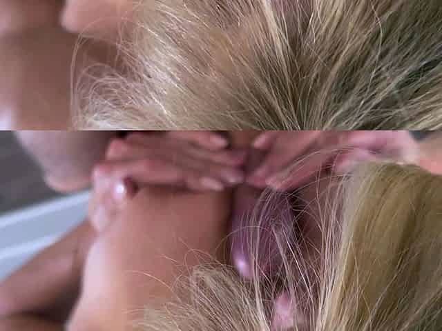 Blonde amateur milf does anal on pov camera 29