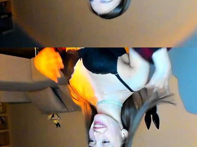 Hot amateur teen in a private show masturbating with a dildo