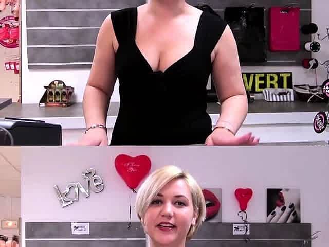 Real blonde amateur giving a POV blowjob