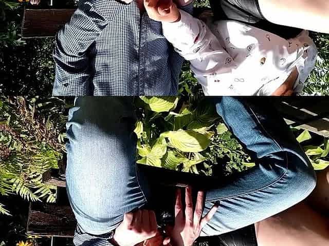 Risk! He Took His Dick Out in Front of a Sexy Mommy. Mature Mommy Made Him Cum!