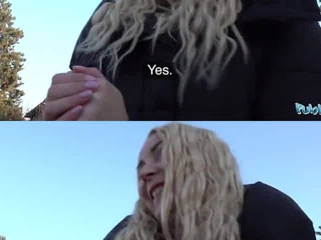 Public Agent Breathtaking blond Amaris discloses body in hawt red underware