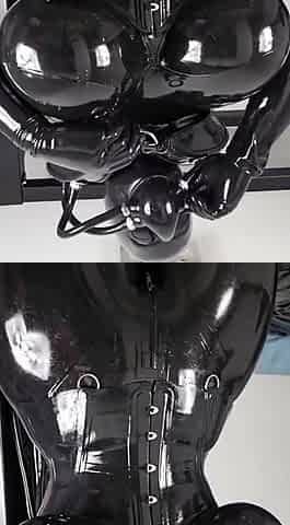 Extreme fetish latex play