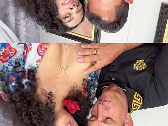 Cuckolding session with a hairy wife who wants to humiliate him