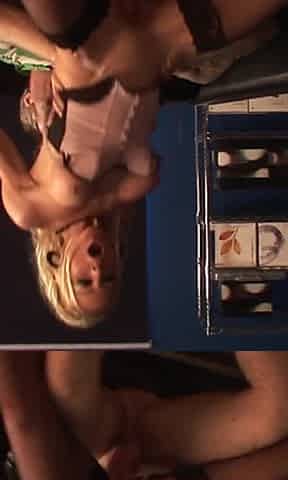 Cindy Behr swallows cock up to her balls and loses control