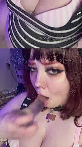 NonBinary big beautiful woman Puppy Slobbers on Dick - Blair Barks