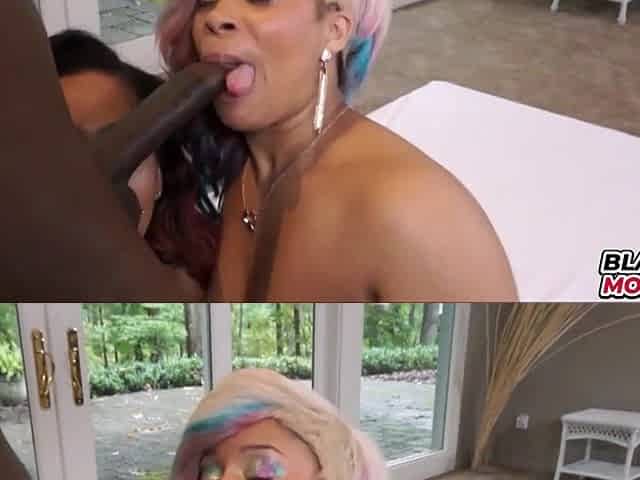 Large Butt Baddies Pinky XXX & Kimmie Stephens take turns Sucking & Banging BBC in 3some