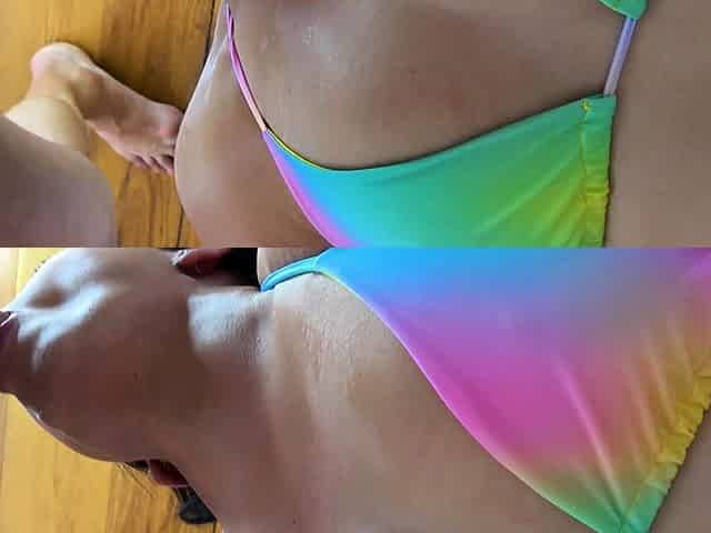 Big Tits Latina Slut Rimming & Deep Throating Big Cock